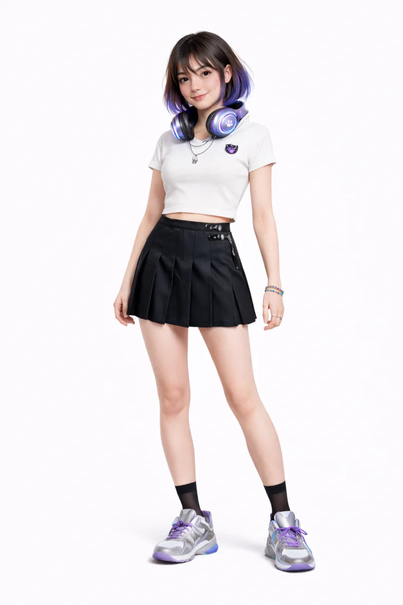 mAI - White cropped tee