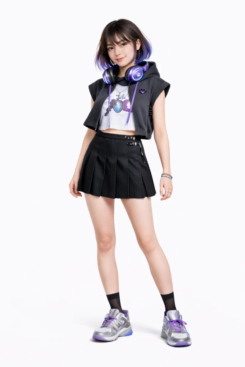 mAI - Crop vest layered style